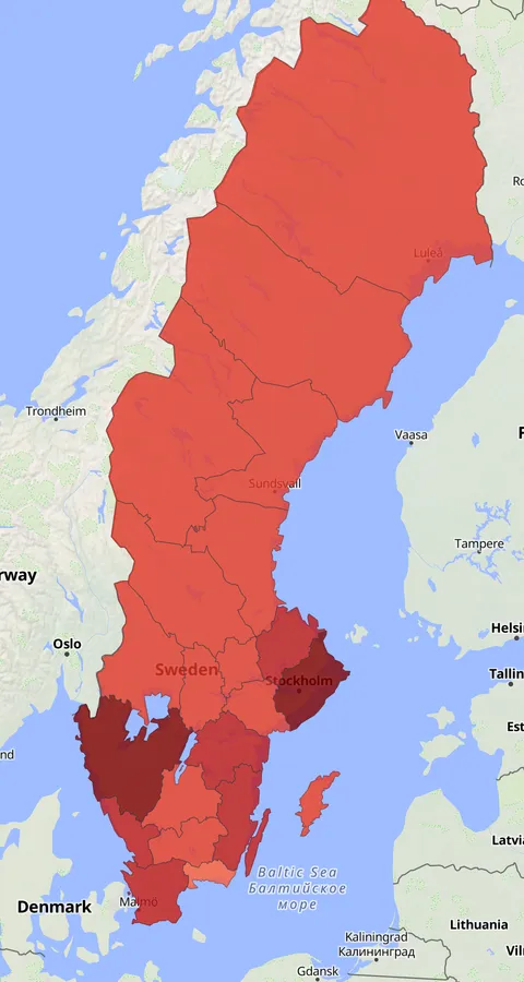 Duvhök observationskarta
