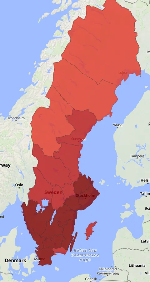 Gråhäger observationskarta