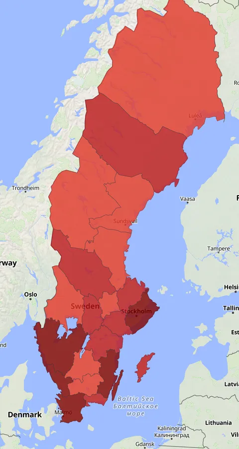 Vitkindad gås observationskarta