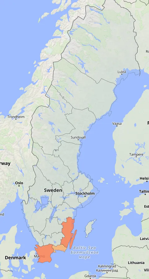 Svart stork observationskarta