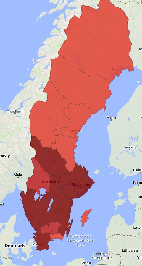 Brun kärrhök observationskarta