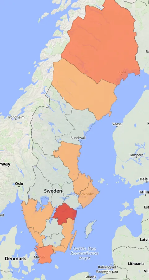 Dvärgsparv observationskarta