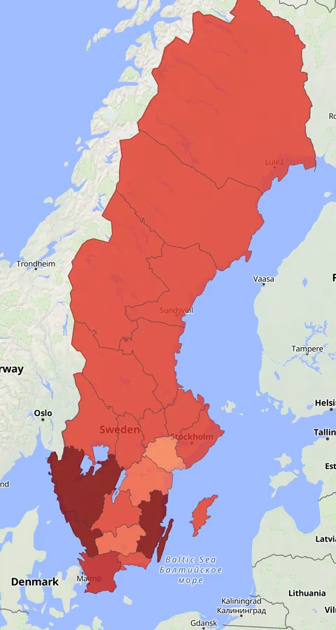 Smålom observationskarta