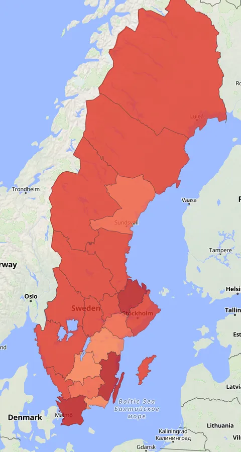 Dvärgmås observationskarta