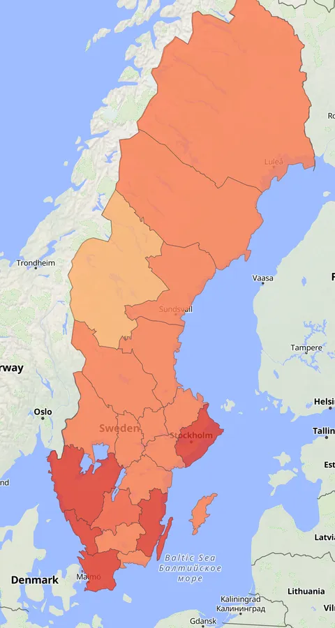 Dvärgbeckasin observationskarta