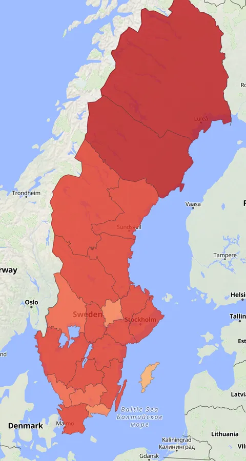 Nötkråka observationskarta
