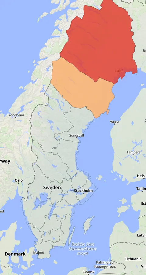 Nordsångare observationskarta