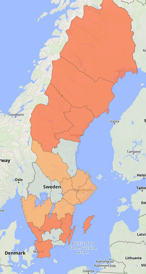Lundsångare observationskarta
