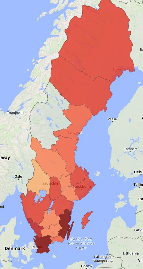 Gråhakedopping observationskarta