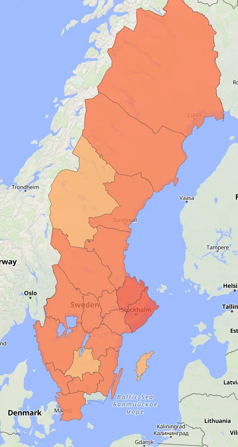 Småfläckig sumphöna observationskarta
