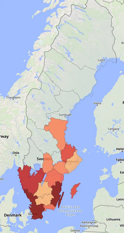 Skärfläcka observationskarta
