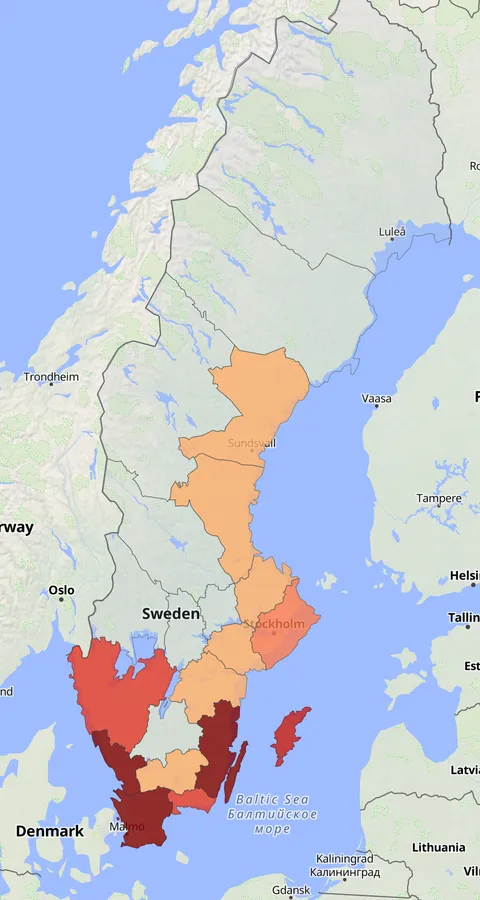 Kentsk tärna observationskarta