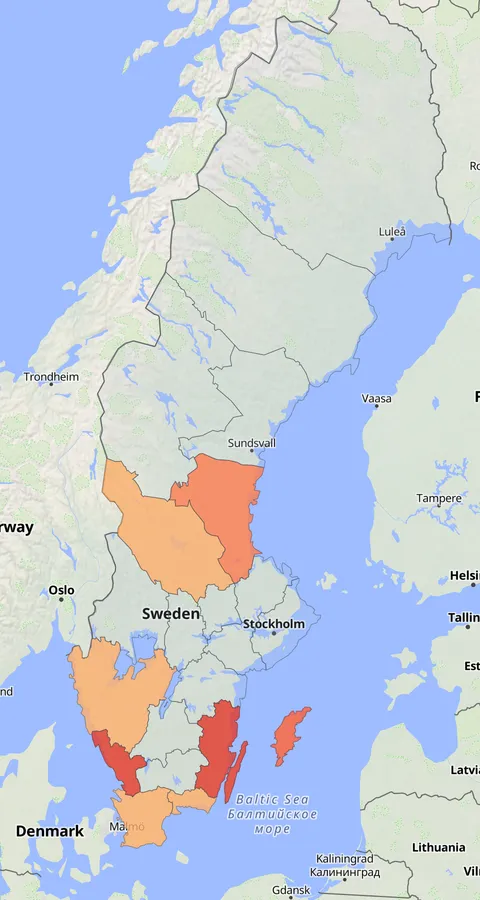 Höksångare observationskarta