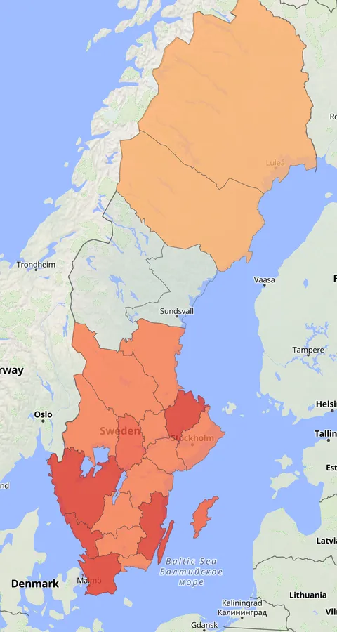 Mindre sångsvan observationskarta