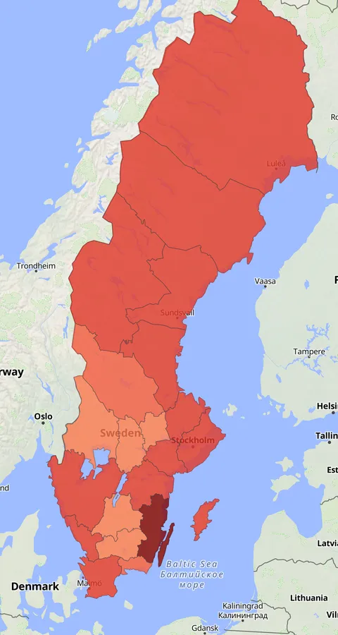 Silvertärna observationskarta