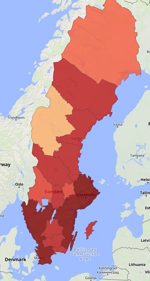 Knölsvan observationskarta