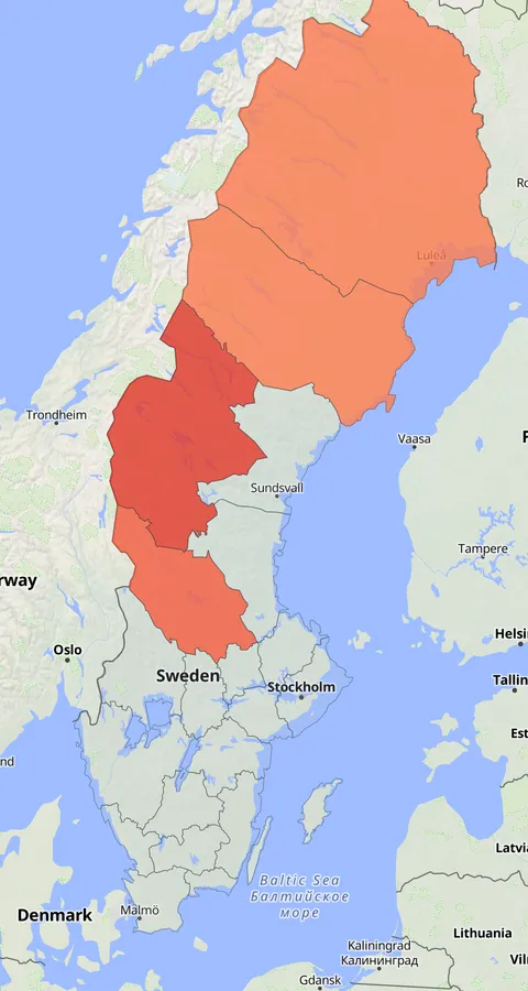 Fjällripa observationskarta