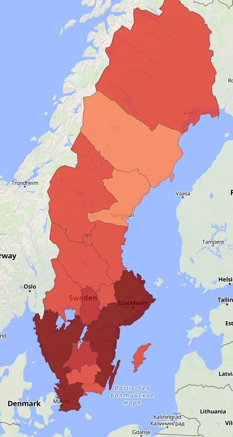 Sothöna observationskarta
