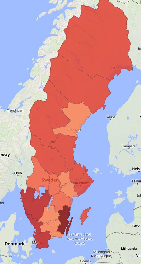 Småspov observationskarta