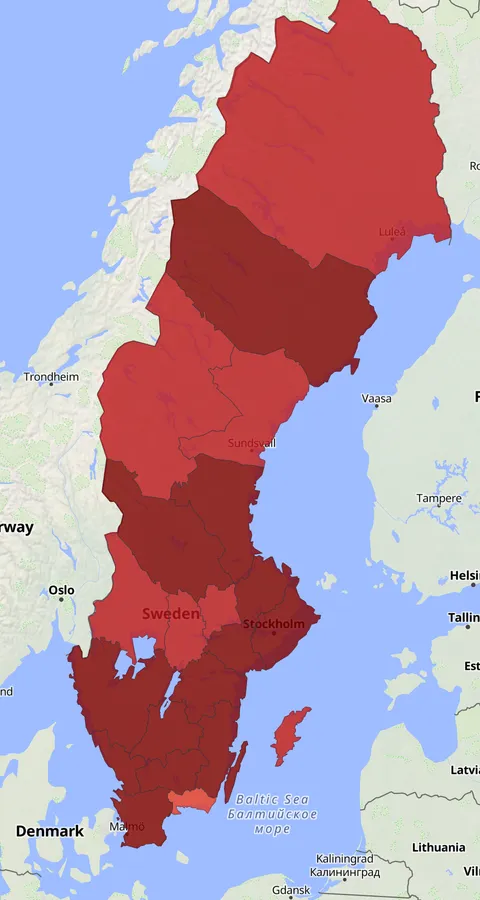 Fiskmås observationskarta