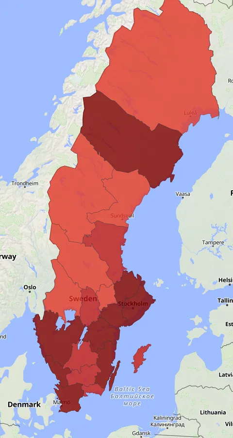 Gråtrut observationskarta