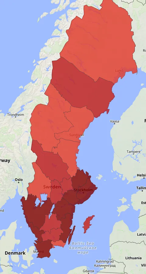 Sånglärka observationskarta