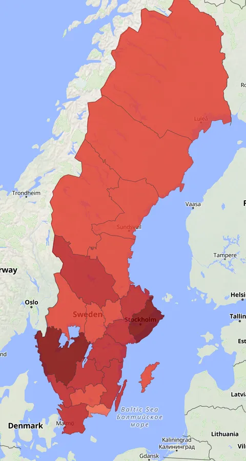 Buskskvätta observationskarta
