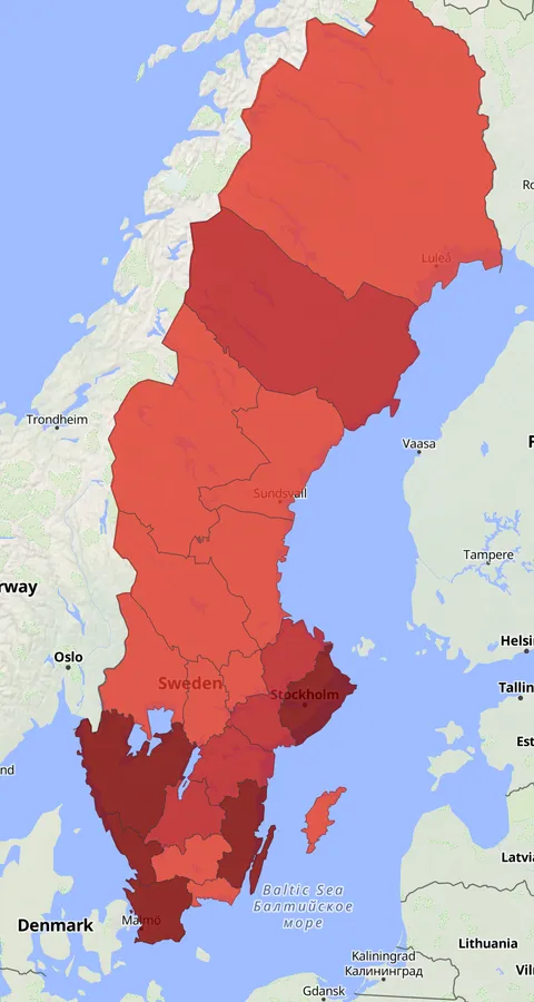 Stenskvätta observationskarta