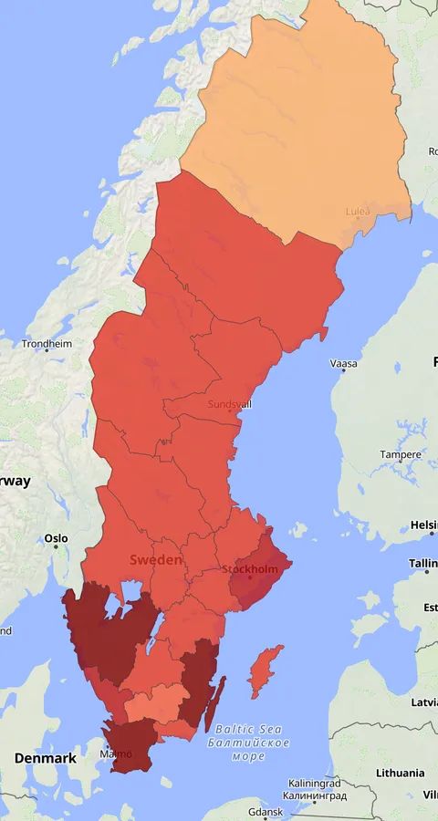 Härmsångare observationskarta