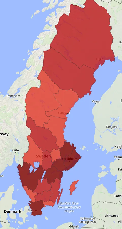 Svartvit flugsnappare observationskarta