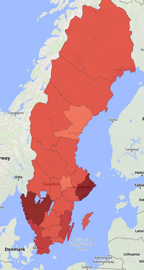 Gråsiska observationskarta