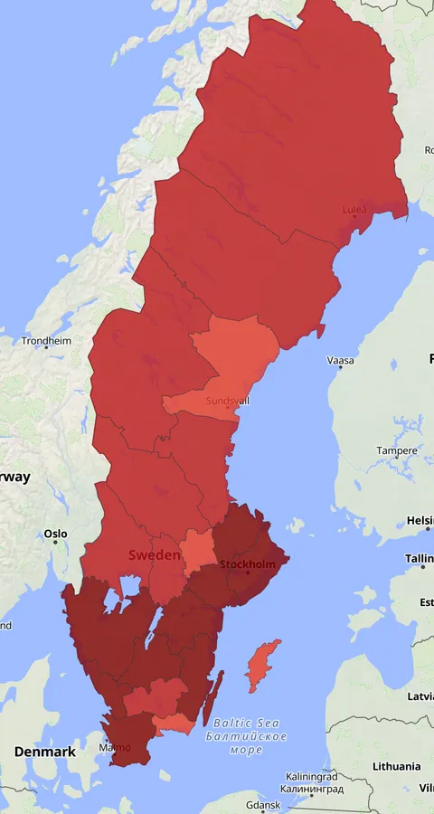 Sävsparv observationskarta