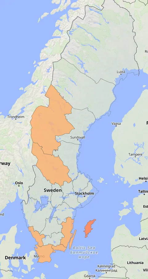 Korttålärka observationskarta