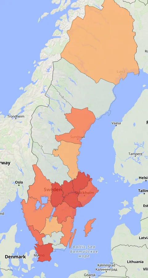 Vassångare observationskarta