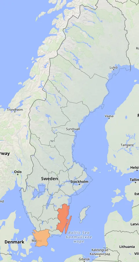 Ormörn observationskarta
