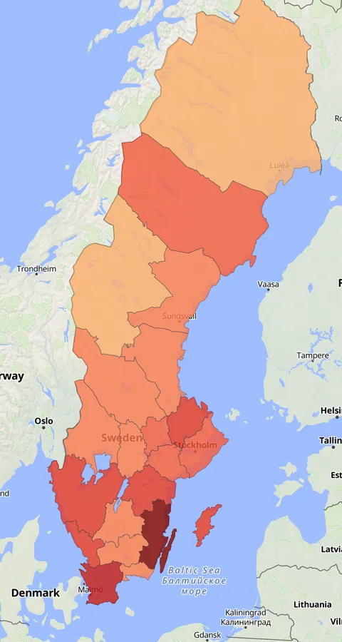 Spovsnäppa observationskarta