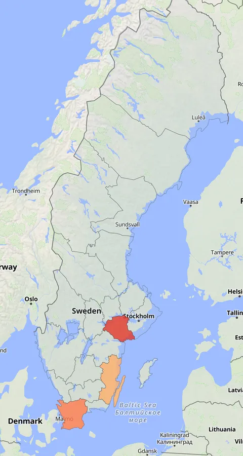 Större beckasinsnäppa observationskarta