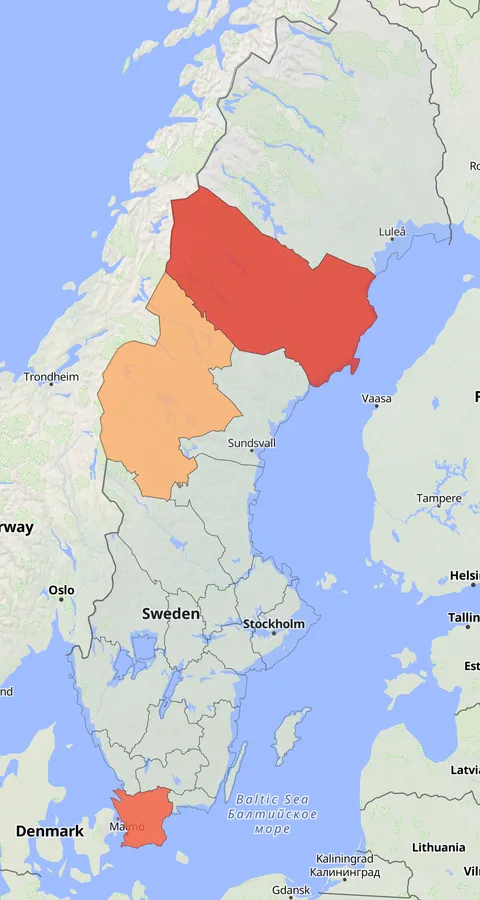 Mindre gulbena observationskarta