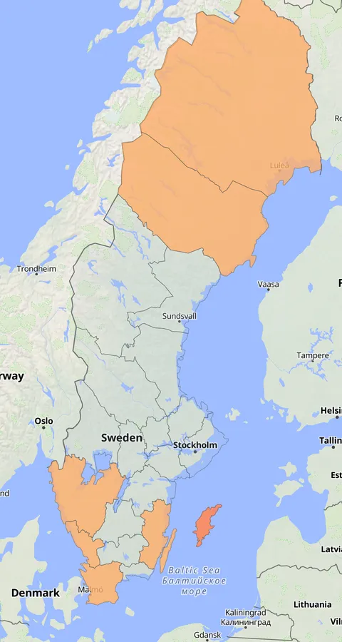 Brednäbbad simsnäppa observationskarta