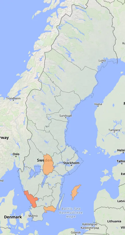 Sandtärna observationskarta