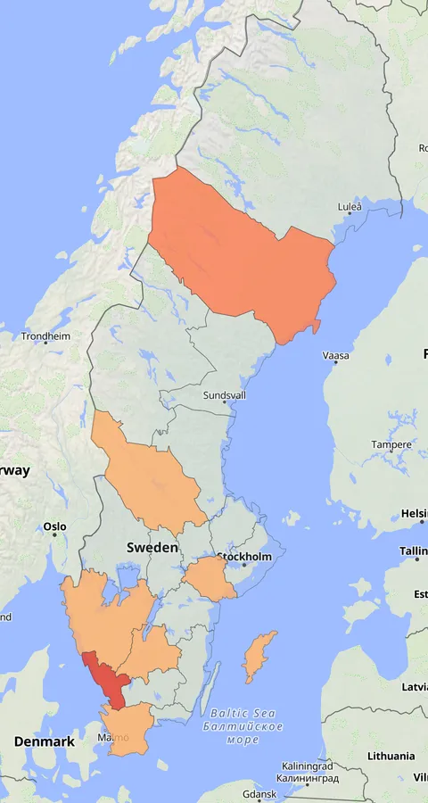 Större piplärka observationskarta