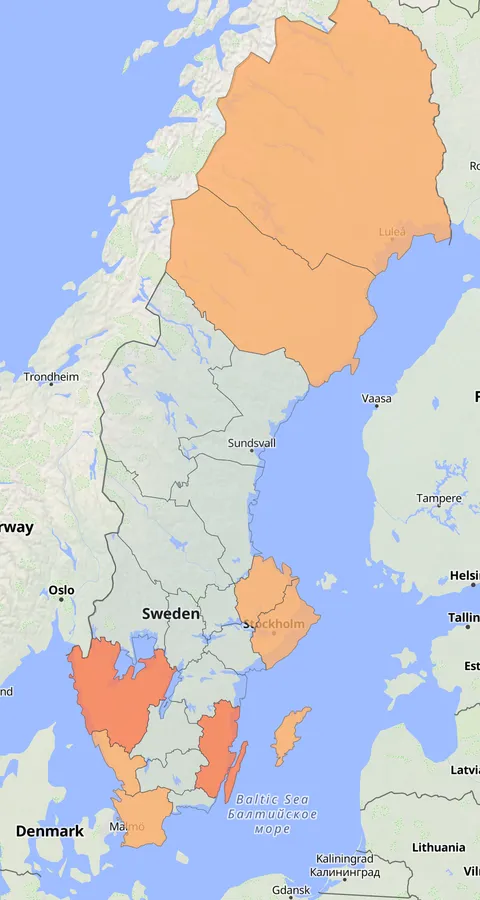 Sibirisk piplärka observationskarta