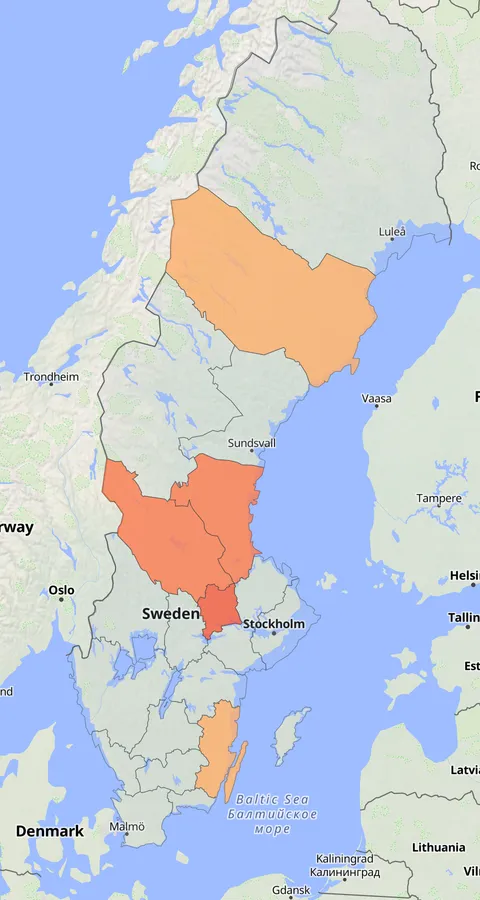 Nunnestenskvätta observationskarta