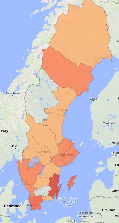 Tajgasångare observationskarta