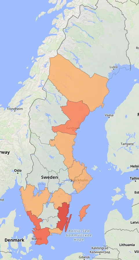 Bergtajgasångare observationskarta