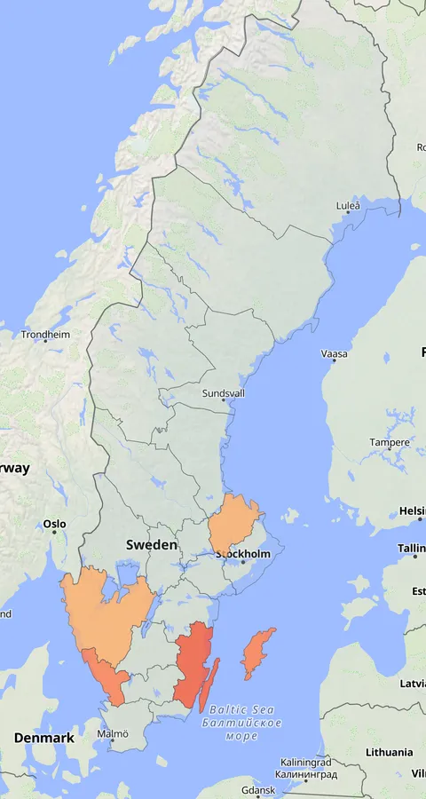 Brunsångare observationskarta