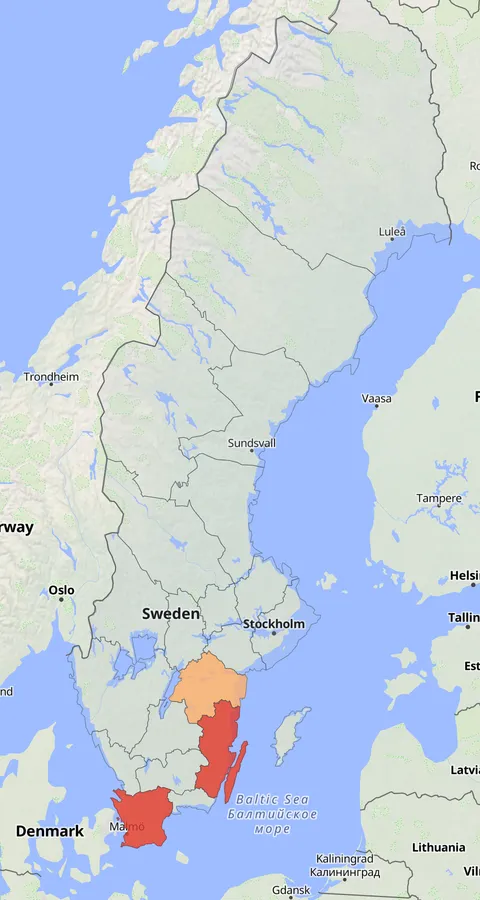 Trädgårdsträdkrypare observationskarta