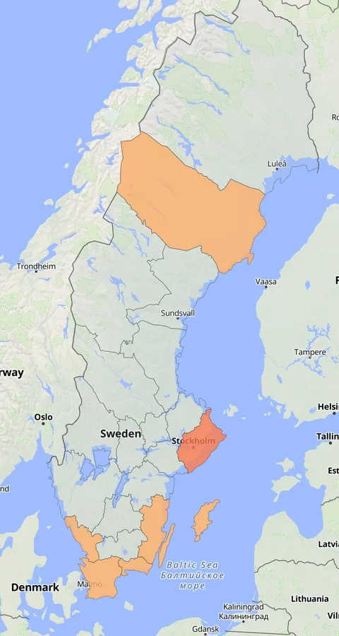 Amerikansk sjöorre observationskarta
