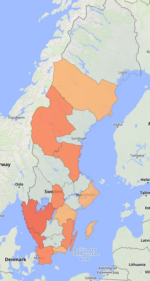 Svartnäbbad islom observationskarta