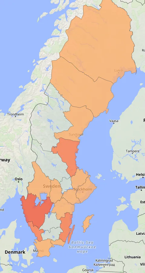 Vitnäbbad islom observationskarta
